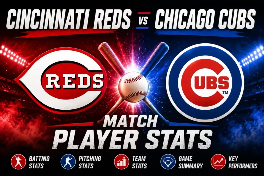 Cincinnati Reds vs Chicago Cubs Match Player Stats