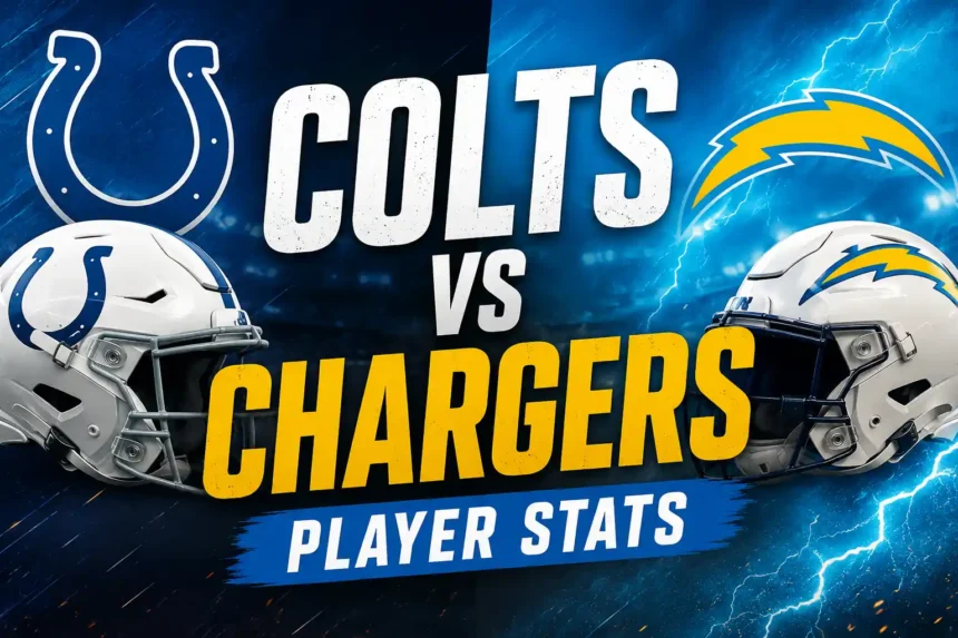 Colts vs Chargers Match Player Stats and Full Box Score