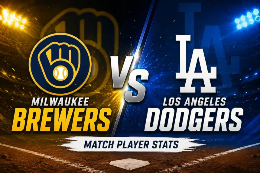 Milwaukee Brewers vs Dodgers Match Player Stats