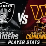 Las Vegas Raiders vs Washington Commanders Match Stats Recap