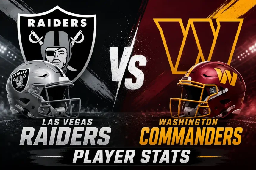 Las Vegas Raiders vs Washington Commanders Match Stats Recap