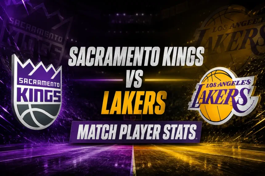 Sacramento Kings vs Lakers Match Player Stats