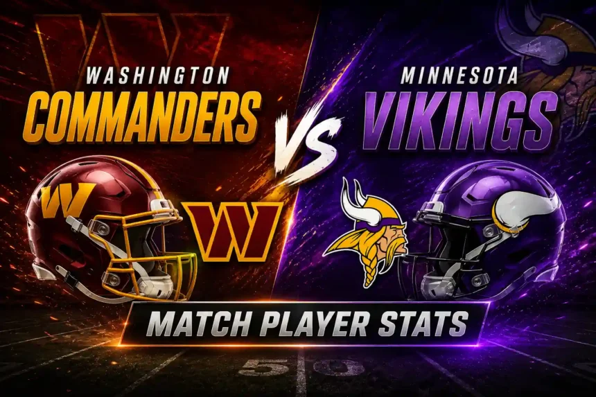Washington Commanders vs Minnesota Vikings Match Player Stats