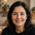 Photo-realistic illustrated portrait of Marcy Wudarski