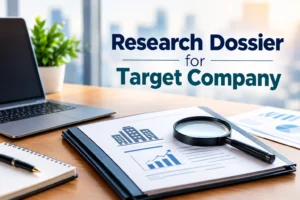 research dossier for target company